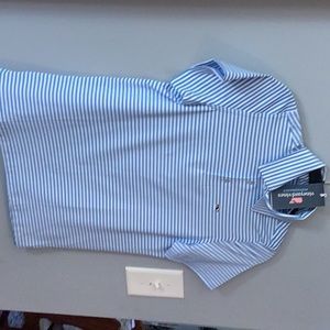 NEW Vineyard Vines Boys M (12-14) striped performance polo shirt